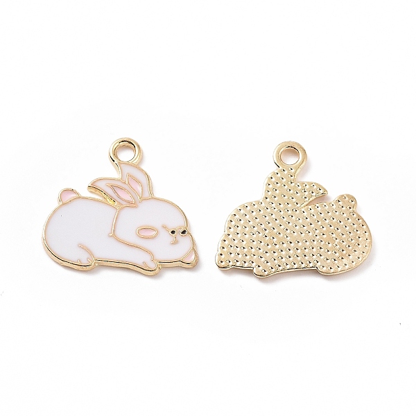 PandaHall Alloy Enamel Pendants, Rabbit Charm, Light Gold, White, 17.5x18.5x1mm, Hole: 2mm Alloy+Enamel Rabbit White
PandaHall Alloy Enamel Pendants, Rabbit Charm, Light Gold, White, 17.5x18.5x1mm, Hole: 2mm Alloy+Enamel Rabbit White