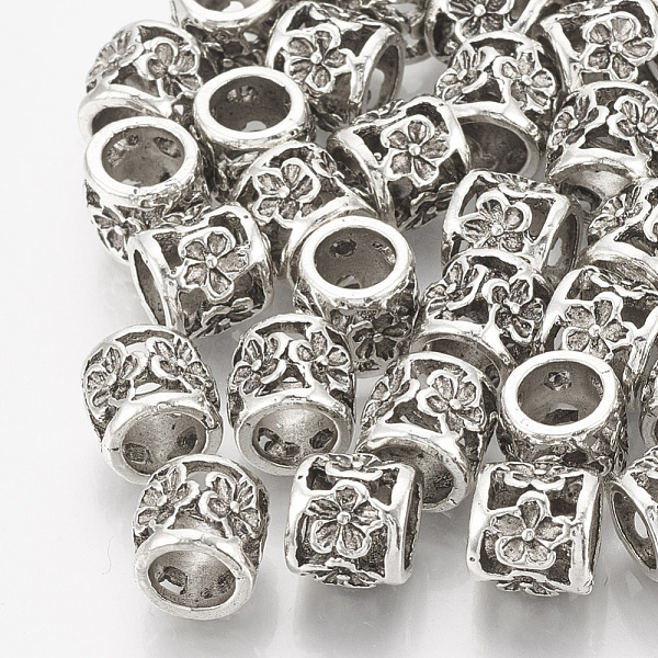 PandaHall Tibetan Style Alloy Beads, Large Hole Beads, Column with Flower, Antique Silver, 10x9mm, Hole: 6mm Alloy Column
PandaHall Tibetan Style Alloy Beads, Large Hole Beads, Column with Flower, Antique Silver, 10x9mm, Hole: 6mm Alloy Column