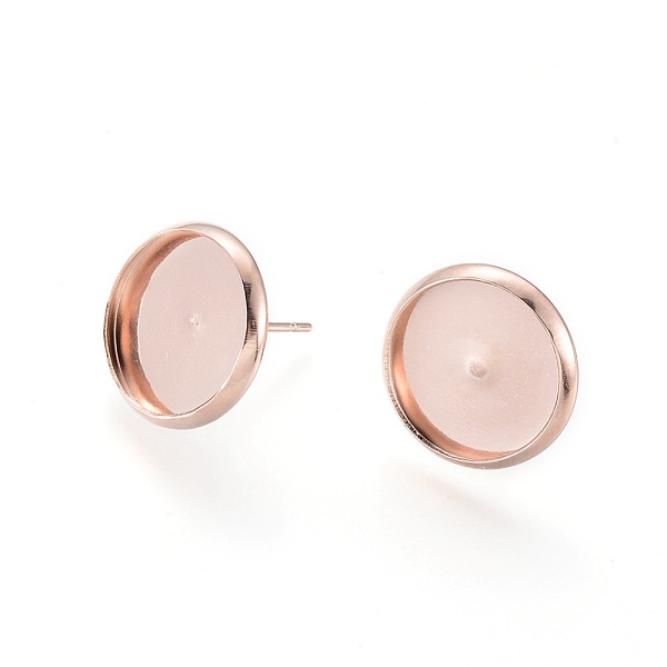 PandaHall 304 Stainless Steel Stud Earring Settings, Flat Round, Rose Gold, Tray: 12mm, 14mm, Pin: 0.8mm 304 Stainless Steel Flat Round
PandaHall 304 Stainless Steel Stud Earring Settings, Flat Round, Rose Gold, Tray: 12mm, 14mm, Pin: 0.8mm 304 Stainless Steel Flat Round