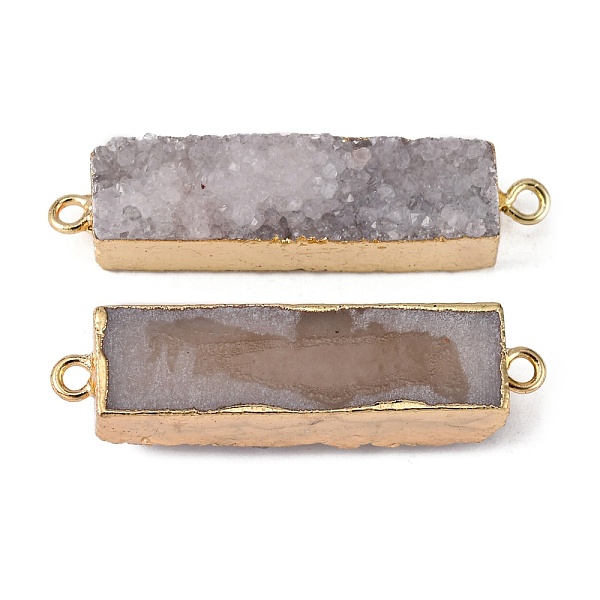 PandaHall Electroplated Natural Druzy Agate Links/Connectors, Golden, Rectangle, Light Yellow, 30~45x8~9x4.5~7.5mm, Hole: 2mm Brass...
PandaHall Electroplated Natural Druzy Agate Links/Connectors, Golden, Rectangle, Light Yellow, 30~45x8~9x4.5~7.5mm, Hole: 2mm Brass...