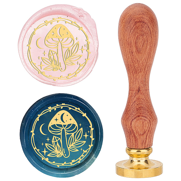 PandaHall Brass Wax Seal Stamps with Rosewood Handle, for DIY Scrapbooking, Mushroom Pattern, 25mm Brass Mushroom
PandaHall Brass Wax Seal Stamps with Rosewood Handle, for DIY Scrapbooking, Mushroom Pattern, 25mm Brass Mushroom