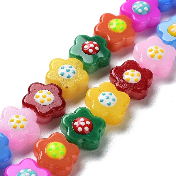 PandaHall Glass Beads Strands, with Enamel, Flower, Mixed Color, 14.5~15x14x8~8.5mm, Hole: 1mm, about 25pcs/strand, 13.46''(34.2cm) Glass..., Multicolor
PandaHall Glass Beads Strands, with Enamel, Flower, Mixed Color, 14.5~15x14x8~8.5mm, Hole: 1mm, about 25pcs/strand, 13.46''(34.2cm) Glass..., Multicolor