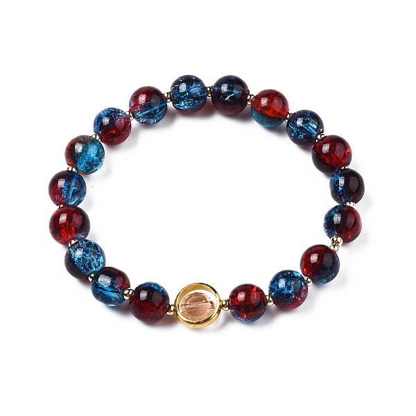 PandaHall Round Glass Beaded Stretch Bracelet with Gold Plated Brass Ring for Women, Red, Inner Diameter: 2 inch(5cm) Glass Red
PandaHall Round Glass Beaded Stretch Bracelet with Gold Plated Brass Ring for Women, Red, Inner Diameter: 2 inch(5cm) Glass Red