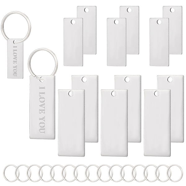 PandaHall BENECREAT 24 Set Stainless Steel Stamping Blanks with Key Ring, 2 Sizes Blank Engraved Steel Pendants, Rectangular Stainless Steel...
PandaHall BENECREAT 24 Set Stainless Steel Stamping Blanks with Key Ring, 2 Sizes Blank Engraved Steel Pendants, Rectangular Stainless Steel...