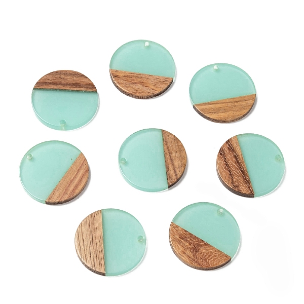 PandaHall Resin & Walnut Wood Pendants, Flat Round, Pale Turquoise, 28.5x3.5~4mm, Hole: 1.5mm Resin+Wood Flat Round Cyan
PandaHall Resin & Walnut Wood Pendants, Flat Round, Pale Turquoise, 28.5x3.5~4mm, Hole: 1.5mm Resin+Wood Flat Round Cyan