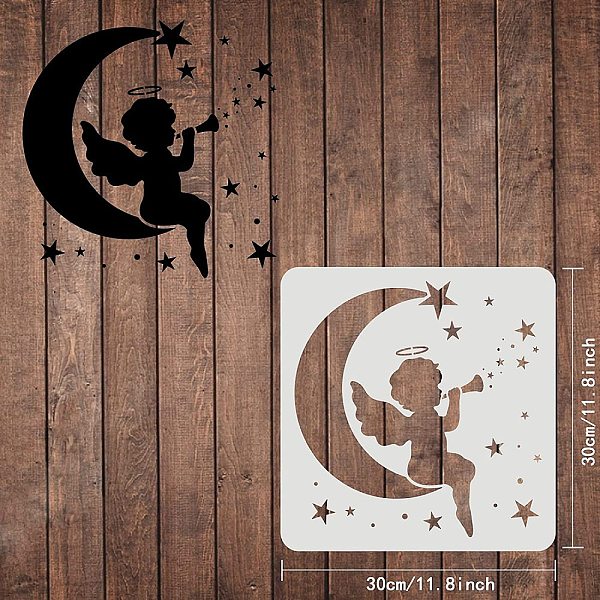 PandaHall FINGERINSPIRE Angel Moon Stars Drawing Painting Stencils Templates (11.8x11.8inch) Plastic Angel Stencils Decoration Square Moon..., White
PandaHall FINGERINSPIRE Angel Moon Stars Drawing Painting Stencils Templates (11.8x11.8inch) Plastic Angel Stencils Decoration Square Moon..., White
