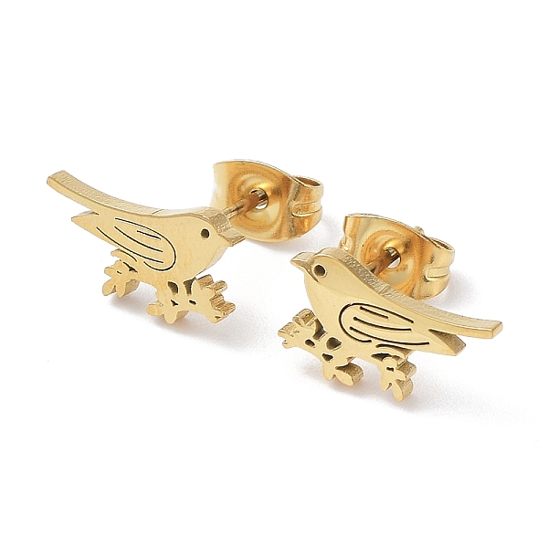 PandaHall 304 Stainless Steel Stud Earring, Bird, Golden, 6.5x12mm 304 Stainless Steel Bird
PandaHall 304 Stainless Steel Stud Earring, Bird, Golden, 6.5x12mm 304 Stainless Steel Bird