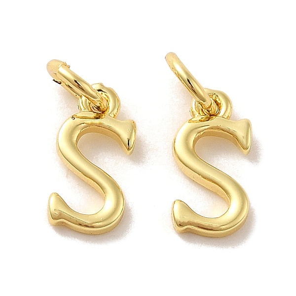 PandaHall Brass Pendants, with Jump Ring, Letter S, 10x5x1.5mm, Ring: 5x1mm, inner diameter: 3mm Brass Letter S
PandaHall Brass Pendants, with Jump Ring, Letter S, 10x5x1.5mm, Ring: 5x1mm, inner diameter: 3mm Brass Letter S