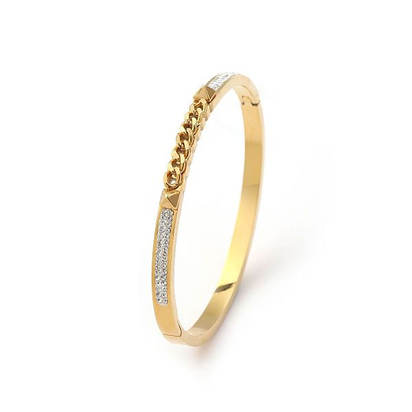 PandaHall Fashionable Stainless Steel Pave Rhinestone Hinged Bangles for Women Stainless Steel
PandaHall Fashionable Stainless Steel Pave Rhinestone Hinged Bangles for Women Stainless Steel