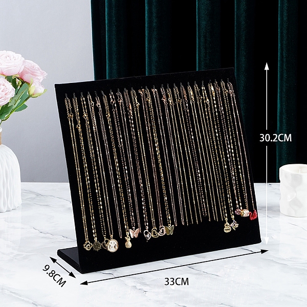 PandaHall Velvet Necklace Organizer Display Stands for 24 Necklaces, Jewelry Display Rack for Necklaces, Rectaangle, Black, 9.8x33x30.2cm...
PandaHall Velvet Necklace Organizer Display Stands for 24 Necklaces, Jewelry Display Rack for Necklaces, Rectaangle, Black, 9.8x33x30.2cm...
