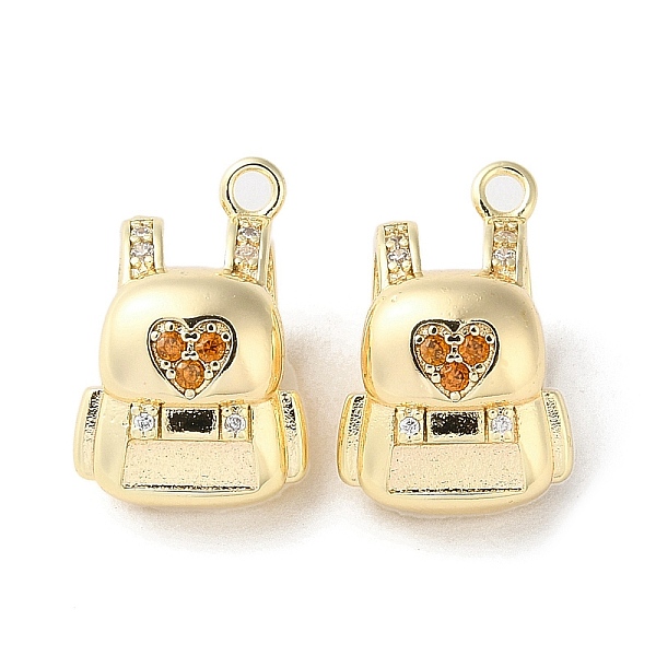 PandaHall Brass Micro Pave Cubic Zirconia Pendants, Schoolbag Charms, Real 18K Gold Plated, 18.5x12x11mm, Hole: 1.8mm Brass+Cubic Zirconia..., Orange
PandaHall Brass Micro Pave Cubic Zirconia Pendants, Schoolbag Charms, Real 18K Gold Plated, 18.5x12x11mm, Hole: 1.8mm Brass+Cubic Zirconia..., Orange