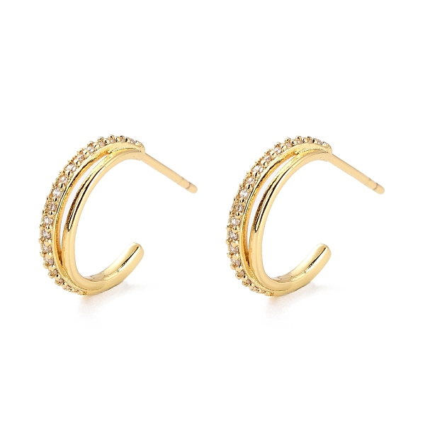 PandaHall Sparkling Half Hoop Cubic Zirconia Earrings, Open Hoop Earrings, C-shape Stud Earrings for Women, Cadmium Free & Lead Free, Real...
PandaHall Sparkling Half Hoop Cubic Zirconia Earrings, Open Hoop Earrings, C-shape Stud Earrings for Women, Cadmium Free & Lead Free, Real...