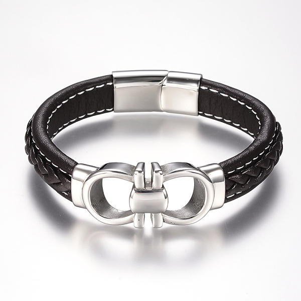 PandaHall Men's Braided Leather Cord Bracelets, with 304 Stainless Steel Findings and Magnetic Clasps, Coconut Brown, 8-5/8 inch(220mm)...
PandaHall Men's Braided Leather Cord Bracelets, with 304 Stainless Steel Findings and Magnetic Clasps, Coconut Brown, 8-5/8 inch(220mm)...
