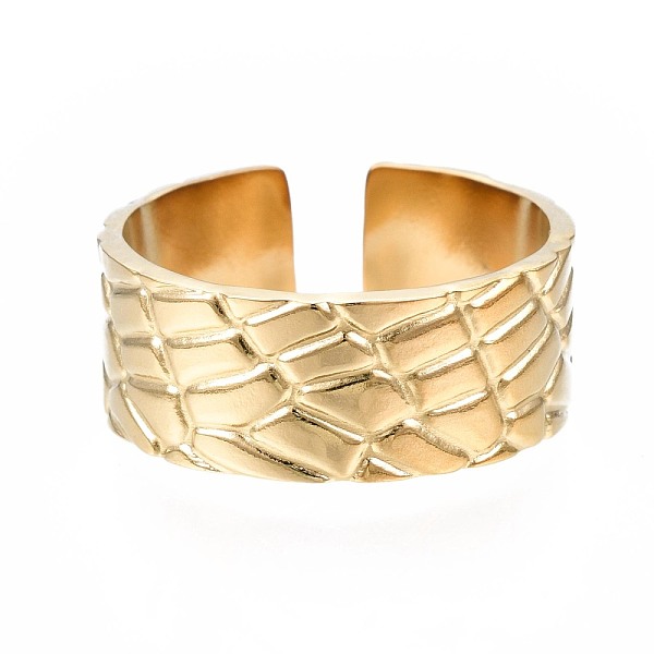 PandaHall 304 Stainless Steel Textured Open Cuff Ring, Chunky Ring for Women, Golden, US Size 6 3/4(17.1mm) 304 Stainless Steel
PandaHall 304 Stainless Steel Textured Open Cuff Ring, Chunky Ring for Women, Golden, US Size 6 3/4(17.1mm) 304 Stainless Steel