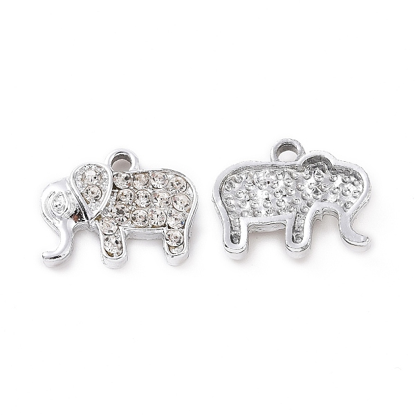 PandaHall Alloy Crystal Rhinestone Pendants, Elephant Charms, Platinum, 12.5x16x3.5mm, Hole: 1.8mm Alloy+Rhinestone Elephant Clear
PandaHall Alloy Crystal Rhinestone Pendants, Elephant Charms, Platinum, 12.5x16x3.5mm, Hole: 1.8mm Alloy+Rhinestone Elephant Clear
