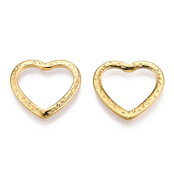 PandaHall Ion Plating(IP) 304 Stainless Steel Linking Ring, Hammered, Heart, Real 18K Gold Plated, 16.5x18x1.5mm, Inner Diameter: 10.5x14mm...
PandaHall Ion Plating(IP) 304 Stainless Steel Linking Ring, Hammered, Heart, Real 18K Gold Plated, 16.5x18x1.5mm, Inner Diameter: 10.5x14mm...