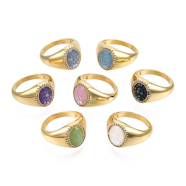 PandaHall Natural Abalone Shell/Paua Shell Oval Ring with Clear Cubic Zirconia, Real 18K Gold Plated Brass Thick Ring for Women, Nickel Free..., Multicolor
PandaHall Natural Abalone Shell/Paua Shell Oval Ring with Clear Cubic Zirconia, Real 18K Gold Plated Brass Thick Ring for Women, Nickel Free..., Multicolor