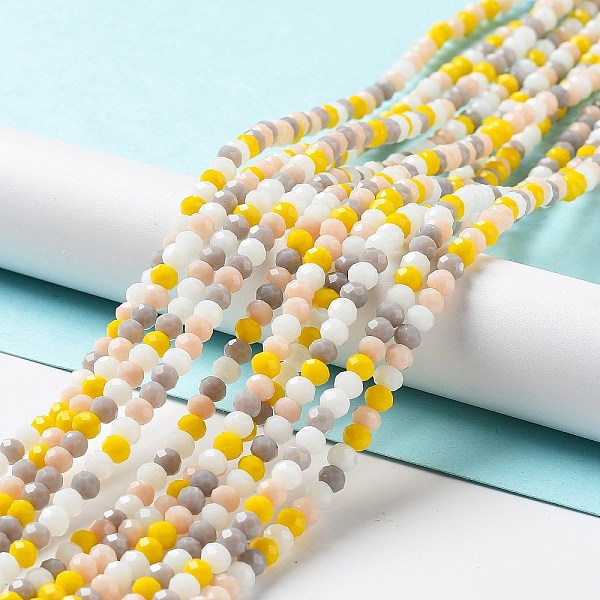PandaHall Glass Beads Strands, Faceted, Rondelle, Yellow, 4x3mm, Hole: 0.4mm, about 123~127pcs/strand, 15.75~16.5 inch(40~42cm) Glass...
PandaHall Glass Beads Strands, Faceted, Rondelle, Yellow, 4x3mm, Hole: 0.4mm, about 123~127pcs/strand, 15.75~16.5 inch(40~42cm) Glass...