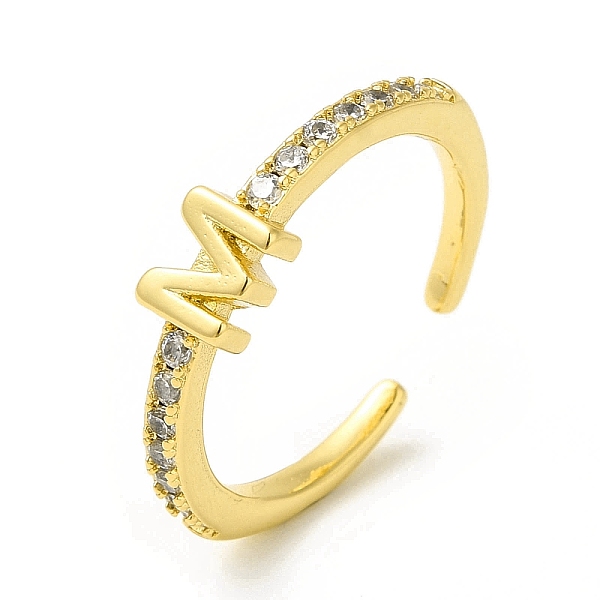 PandaHall Clear Cubic Zirconia Initial Letter Open Cuff Ring, Real 18K Gold Plated Brass Jewelry for Women, Cadmium Free & Nickel Free &...
PandaHall Clear Cubic Zirconia Initial Letter Open Cuff Ring, Real 18K Gold Plated Brass Jewelry for Women, Cadmium Free & Nickel Free &...