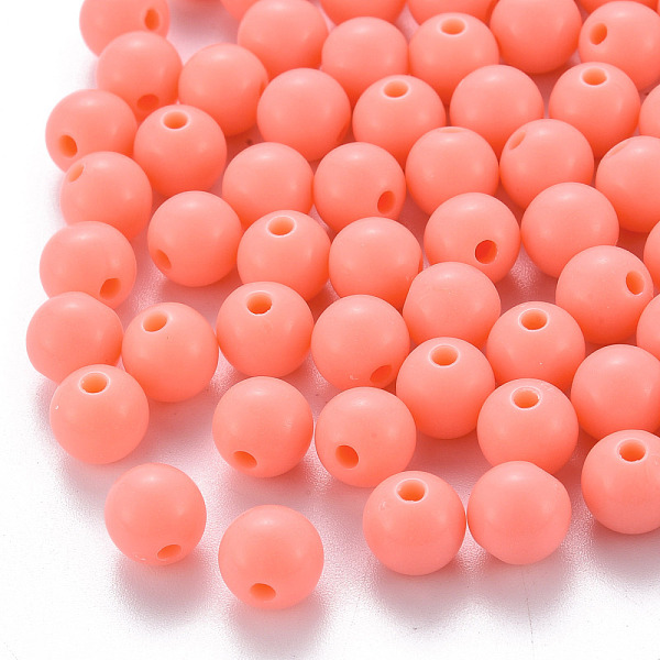 PandaHall Opaque Acrylic Beads, Round, Salmon, 8x7mm, Hole: 2mm, about 1745pcs/500g Acrylic Round Red
PandaHall Opaque Acrylic Beads, Round, Salmon, 8x7mm, Hole: 2mm, about 1745pcs/500g Acrylic Round Red