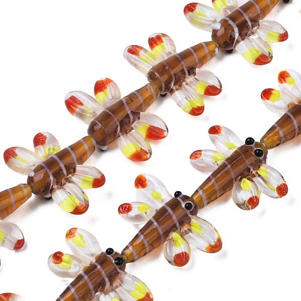 PandaHall Autumn Theme Handmade Lampwork Beads Strands, Dragonfly, Saddle Brown, 25~27x35~37x7~9mm, Hole: 1.2mm, about 20pcs/strand...
PandaHall Autumn Theme Handmade Lampwork Beads Strands, Dragonfly, Saddle Brown, 25~27x35~37x7~9mm, Hole: 1.2mm, about 20pcs/strand...