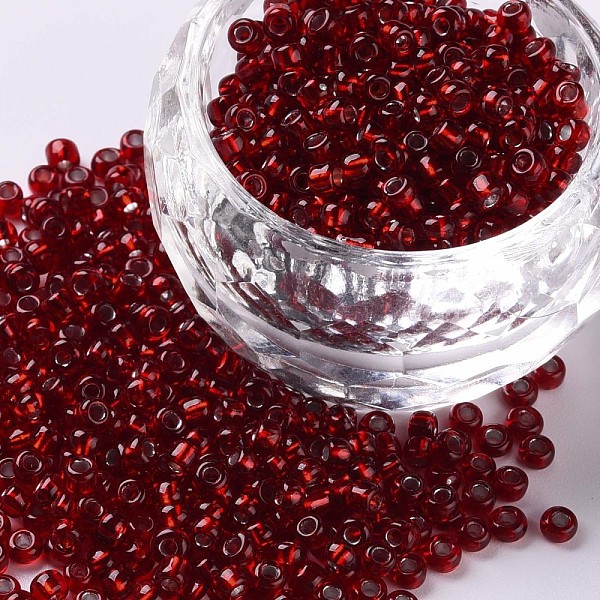 PandaHall 8/0 Glass Seed Beads, Silver Lined Round Hole, Round, Dark Red, 8/0, 3mm, Hole: 1mm, about 1111pcs/50g, 50g/bag, 18bags/2pounds...
PandaHall 8/0 Glass Seed Beads, Silver Lined Round Hole, Round, Dark Red, 8/0, 3mm, Hole: 1mm, about 1111pcs/50g, 50g/bag, 18bags/2pounds...