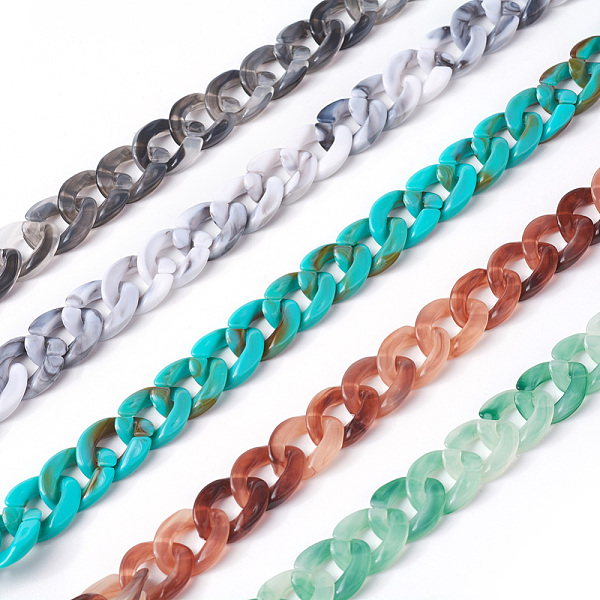 PandaHall Acrylic Curb Chains, Mixed Color, Link: 13x10~10.5x2.5~3mm, about 70cm/strand, 27.56 inch Acrylic Multicolor
PandaHall Acrylic Curb Chains, Mixed Color, Link: 13x10~10.5x2.5~3mm, about 70cm/strand, 27.56 inch Acrylic Multicolor