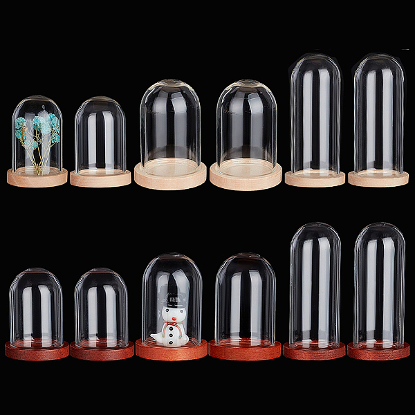 PandaHall PH 12Sets Glass Display Cloche Dome 3 Size Mini Cloche Bell Jar with Wood Base Glass Bottles Dome Decorative Jars Display Case..., Multicolor
PandaHall PH 12Sets Glass Display Cloche Dome 3 Size Mini Cloche Bell Jar with Wood Base Glass Bottles Dome Decorative Jars Display Case..., Multicolor