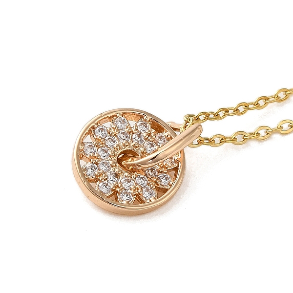 PandaHall Brass Micro Pave Clear Cubic Zirconia Pendant Necklaces for Women, 201 Stainless Steel Cable Chain Necklaces, Flat Round, 15.75...
PandaHall Brass Micro Pave Clear Cubic Zirconia Pendant Necklaces for Women, 201 Stainless Steel Cable Chain Necklaces, Flat Round, 15.75...