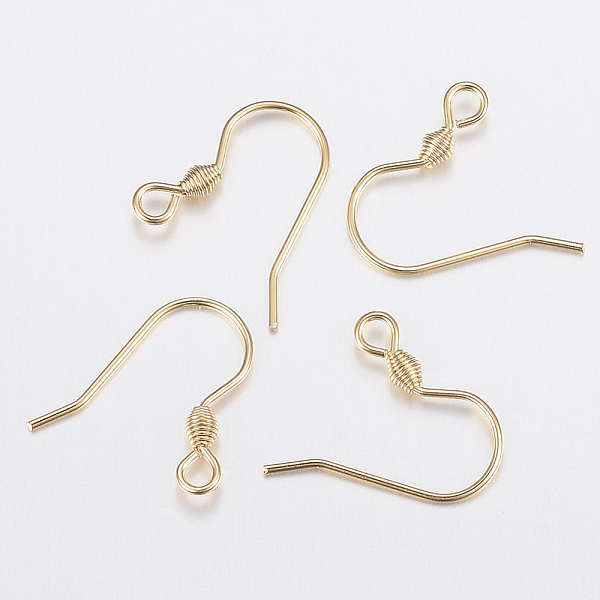 PandaHall 304 Stainless Steel Earring Hooks, Ear Wire, with Horizontal Loop, Real 18k Gold Plated, 17x18x2.4mm, Hole: 1.8mm, 21 Gauge, Pin...
PandaHall 304 Stainless Steel Earring Hooks, Ear Wire, with Horizontal Loop, Real 18k Gold Plated, 17x18x2.4mm, Hole: 1.8mm, 21 Gauge, Pin...