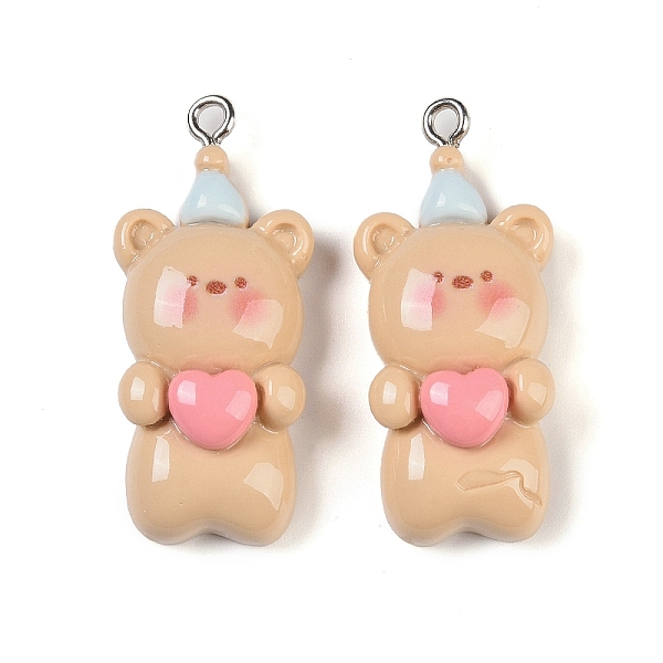 PandaHall Resin Pendants, with Platinum Iron Loops, Bear, BurlyWood, 34x15x8.5mm, Hole: 2mm Iron+Resin Bear Orange
PandaHall Resin Pendants, with Platinum Iron Loops, Bear, BurlyWood, 34x15x8.5mm, Hole: 2mm Iron+Resin Bear Orange