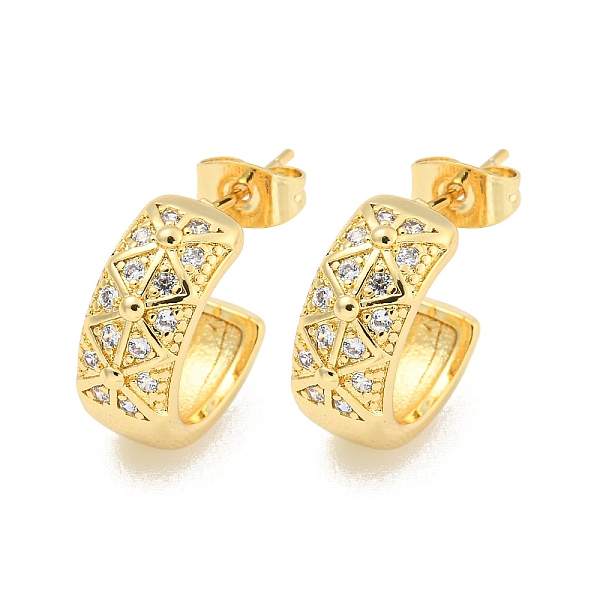 PandaHall C-Shaped Brass Pave Clear Cubic Zirconia Stud Earrings, Real 16K Gold Plated, 16x6.5mm Brass Others Clear
PandaHall C-Shaped Brass Pave Clear Cubic Zirconia Stud Earrings, Real 16K Gold Plated, 16x6.5mm Brass Others Clear