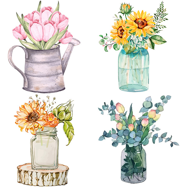 PandaHall PVC Window Sticker, Flat Round Shape, for Window or Stairway Home Decoration, Flower, 160x160x0.3mm, 4pcs/set PVC Flower
PandaHall PVC Window Sticker, Flat Round Shape, for Window or Stairway Home Decoration, Flower, 160x160x0.3mm, 4pcs/set PVC Flower