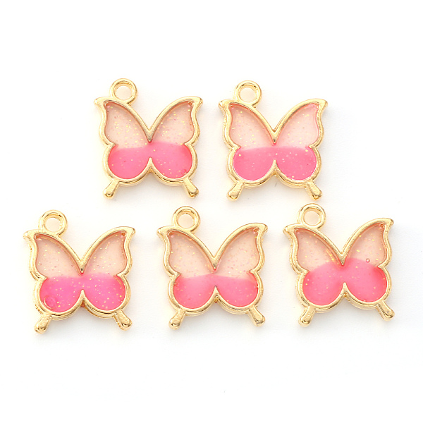 PandaHall Light Gold Plated Alloy Enamel Pendants, with Glitter Sequin, Butterfly, Deep Pink, 15.5x14x1.5mm, Hole: 1.6mm Alloy+Enamel...
PandaHall Light Gold Plated Alloy Enamel Pendants, with Glitter Sequin, Butterfly, Deep Pink, 15.5x14x1.5mm, Hole: 1.6mm Alloy+Enamel...