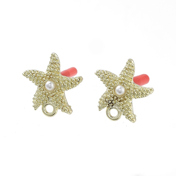 PandaHall Rack Plating Golden Alloy with ABS Pearl Stud Earring Findings, with Loops and 304 Stainless Steel Pins, Cadmium Free & Nickel...
PandaHall Rack Plating Golden Alloy with ABS Pearl Stud Earring Findings, with Loops and 304 Stainless Steel Pins, Cadmium Free & Nickel...