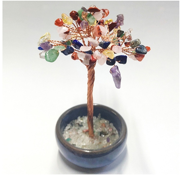 PandaHall Natural Gemstone Chips Tree Display Decorations, with Random Color Porcelain Bowls, Copper Wire Wrapped Feng Shui Ornament for...
PandaHall Natural Gemstone Chips Tree Display Decorations, with Random Color Porcelain Bowls, Copper Wire Wrapped Feng Shui Ornament for...