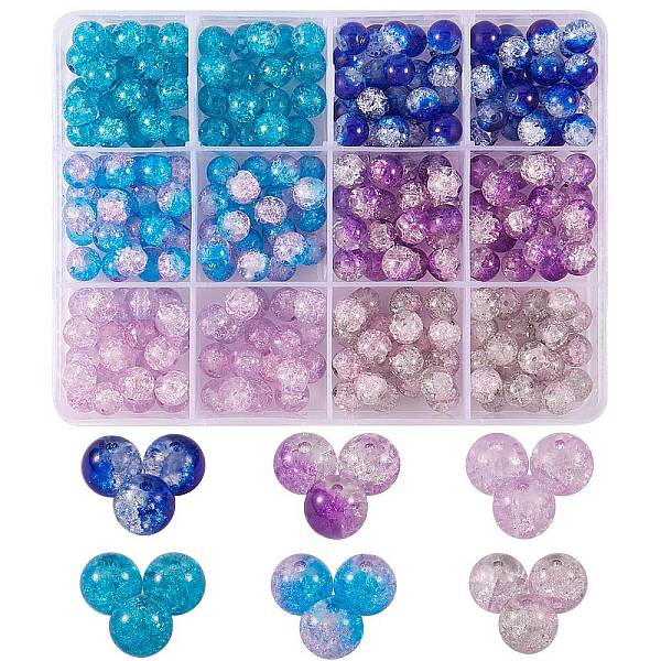 PandaHall 300Pcs 6 Colors Spray Painted Crackle Glass Beads, Round, Dodger Blue, 8mm, Hole: 1.3~1.6mm, 50pcs/color Glass Round
PandaHall 300Pcs 6 Colors Spray Painted Crackle Glass Beads, Round, Dodger Blue, 8mm, Hole: 1.3~1.6mm, 50pcs/color Glass Round