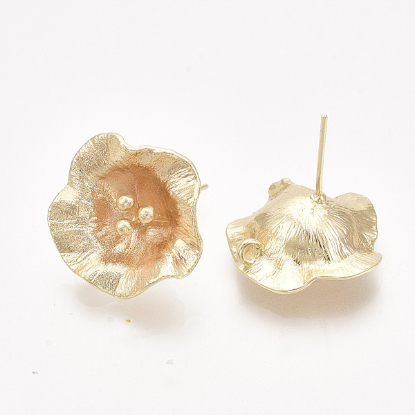 PandaHall Brass Stud Earring Findings, with Loop, Real 18K Gold Plated, Nickel Free, Flower, 18~19x18~19mm, Hole: 1.4mm, Pin: 0.8mm Brass...
PandaHall Brass Stud Earring Findings, with Loop, Real 18K Gold Plated, Nickel Free, Flower, 18~19x18~19mm, Hole: 1.4mm, Pin: 0.8mm Brass...
