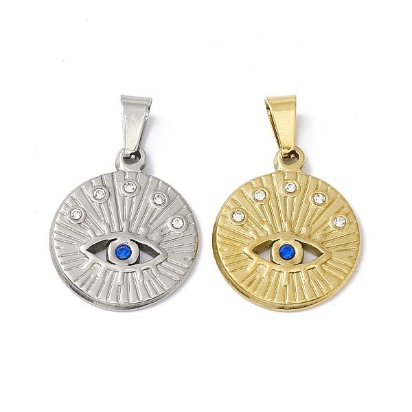 PandaHall 304 Stainless Steel Pendants, with Rhinestone, Flat Round with Horse Eye, Mixed Color, 22x18.5x2mm, Hole: 6.5x3mm Stainless...
PandaHall 304 Stainless Steel Pendants, with Rhinestone, Flat Round with Horse Eye, Mixed Color, 22x18.5x2mm, Hole: 6.5x3mm Stainless...