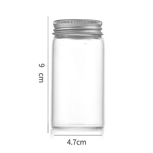 PandaHall Column Glass Screw Top Bead Storage Tubes, Clear Glass Bottles with Aluminum Lips, Silver, 4.7x9cm, Capacity: 120ml(4.06fl. oz)...
PandaHall Column Glass Screw Top Bead Storage Tubes, Clear Glass Bottles with Aluminum Lips, Silver, 4.7x9cm, Capacity: 120ml(4.06fl. oz)...