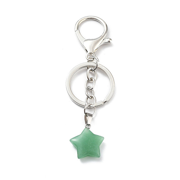 PandaHall Natural Green Aventurine Keychain, with Platinum Plated Iron Split Key Rings, Star, 9.8cm Green Aventurine Star
PandaHall Natural Green Aventurine Keychain, with Platinum Plated Iron Split Key Rings, Star, 9.8cm Green Aventurine Star