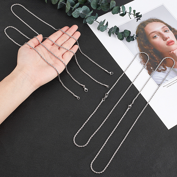 PandaHall DICOSMETIC 8pcs 2 Sizes 50.8cm/60cm 304 Stainless Steel Twist Chain Necklaces Unisex Rope Necklaces with Lobster Clasps Extender...
PandaHall DICOSMETIC 8pcs 2 Sizes 50.8cm/60cm 304 Stainless Steel Twist Chain Necklaces Unisex Rope Necklaces with Lobster Clasps Extender...