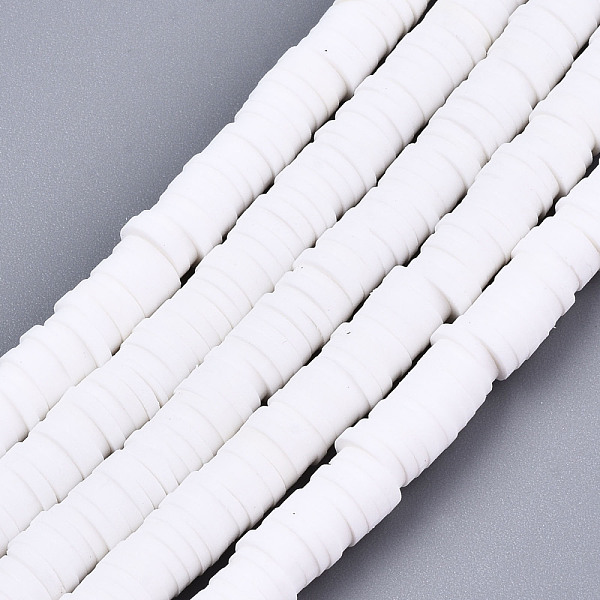 PandaHall Handmade Polymer Clay Beads Strands, for DIY Jewelry Crafts Supplies, Heishi Beads, Disc/Flat Round, White, 6x0.5~1mm, Hole: 1.8mm...
PandaHall Handmade Polymer Clay Beads Strands, for DIY Jewelry Crafts Supplies, Heishi Beads, Disc/Flat Round, White, 6x0.5~1mm, Hole: 1.8mm...