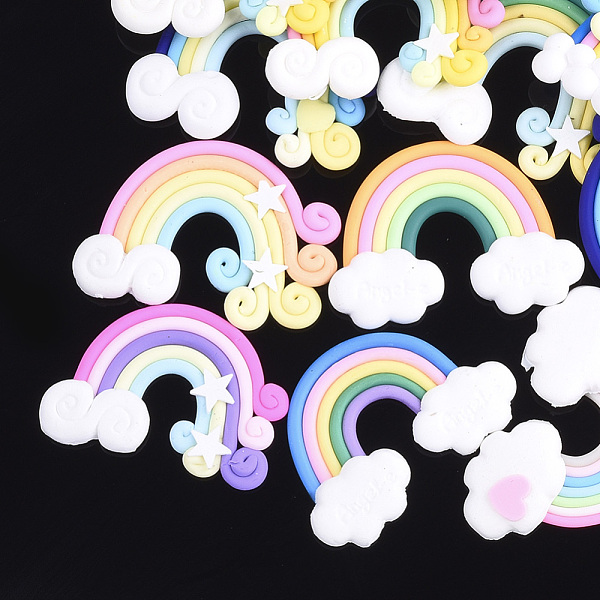 PandaHall Handmade Polymer Clay Cabochons, Rainbow, Mixed Color, 24~30x32~41x4~5mm Polymer Clay Rainbow Multicolor
PandaHall Handmade Polymer Clay Cabochons, Rainbow, Mixed Color, 24~30x32~41x4~5mm Polymer Clay Rainbow Multicolor