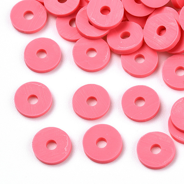 PandaHall Handmade Polymer Clay Beads, Disc/Flat Round, Heishi Beads, Salmon, 6x1mm, Hole: 2mm, about 23500pcs/1000g Polymer Clay Disc Red
PandaHall Handmade Polymer Clay Beads, Disc/Flat Round, Heishi Beads, Salmon, 6x1mm, Hole: 2mm, about 23500pcs/1000g Polymer Clay Disc Red