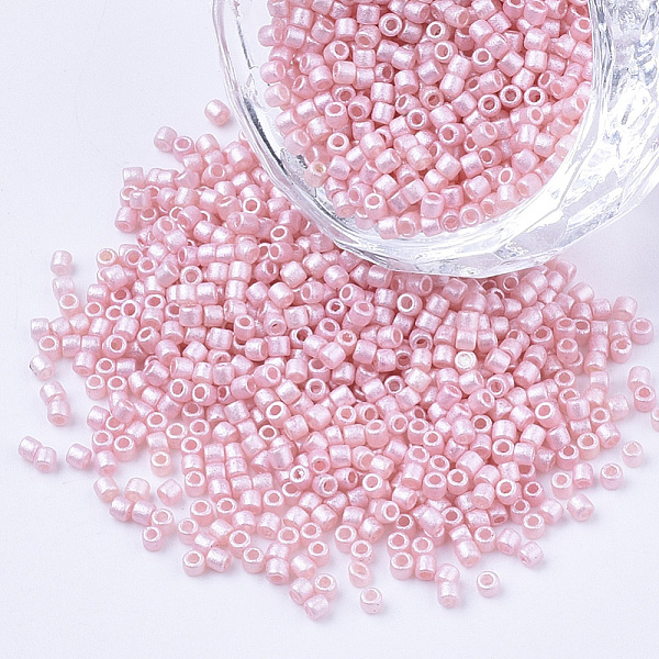 PandaHall Pearlized Cylinder Seed Beads, Uniform Size, Pink, 1.5~2x1~2mm, Hole: 0.8mm, about 4000pcs/bag, about 50g/bag Glass Pink
PandaHall Pearlized Cylinder Seed Beads, Uniform Size, Pink, 1.5~2x1~2mm, Hole: 0.8mm, about 4000pcs/bag, about 50g/bag Glass Pink