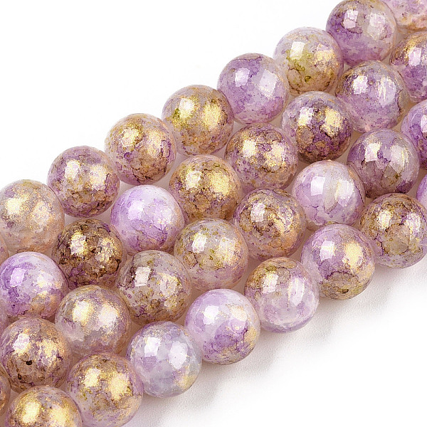 PandaHall Baking Painted Crackle Glass Bead Strands, with Gold Powder, Round, Plum, 8mm, Hole: 1.2mm, about 103pcs/strand, 30.08~30.7''..., Purple
PandaHall Baking Painted Crackle Glass Bead Strands, with Gold Powder, Round, Plum, 8mm, Hole: 1.2mm, about 103pcs/strand, 30.08~30.7''..., Purple
