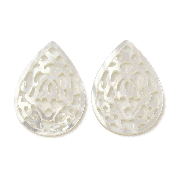 PandaHall Natural White Shell Hollow Pendants, Teardrop Charms, WhiteSmoke, 32.5x23x1.5mm, Hole: 2x2.5mm White Shell Teardrop White
PandaHall Natural White Shell Hollow Pendants, Teardrop Charms, WhiteSmoke, 32.5x23x1.5mm, Hole: 2x2.5mm White Shell Teardrop White