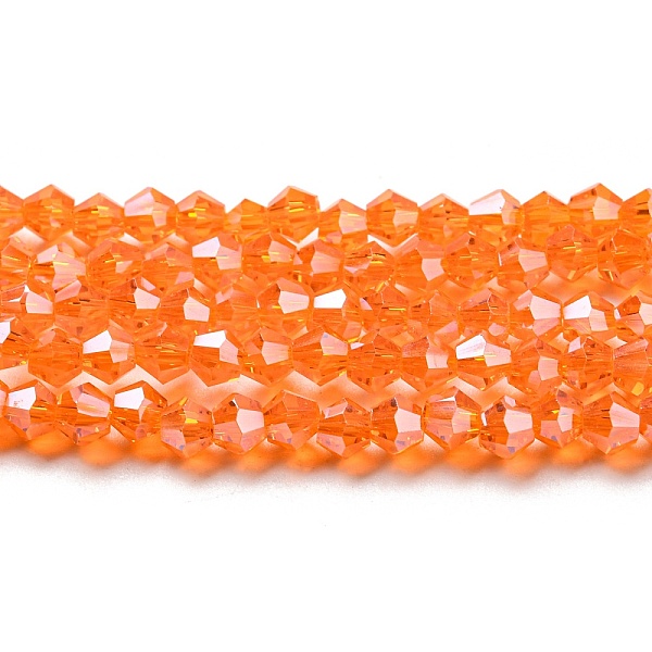 PandaHall Transparent Electroplate Glass Beads Strands, Pearl Luster Plated, Faceted, Bicone, Orange Red, 4x4mm, Hole: 0.8mm, about...
PandaHall Transparent Electroplate Glass Beads Strands, Pearl Luster Plated, Faceted, Bicone, Orange Red, 4x4mm, Hole: 0.8mm, about...