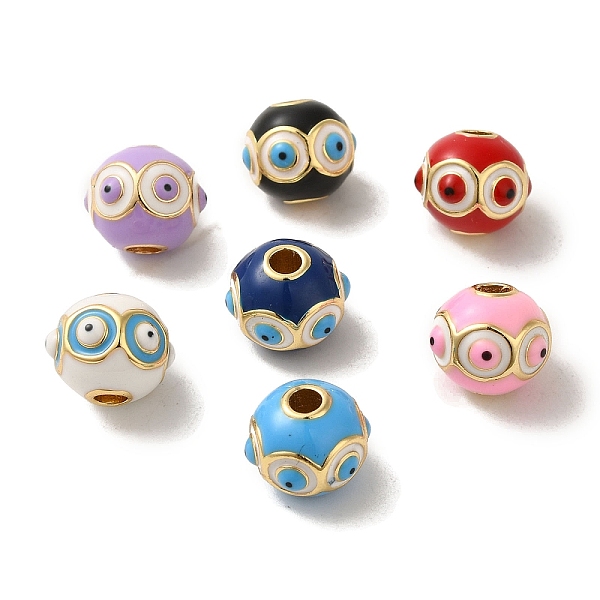 PandaHall Brass Enamel Beads, Real 18K Gold Plated, Rondelle with Evil Eye, Mixed Color, 11x11x9mm, Hole: 3mm Brass+Enamel Rondelle..., Multicolor
PandaHall Brass Enamel Beads, Real 18K Gold Plated, Rondelle with Evil Eye, Mixed Color, 11x11x9mm, Hole: 3mm Brass+Enamel Rondelle..., Multicolor
